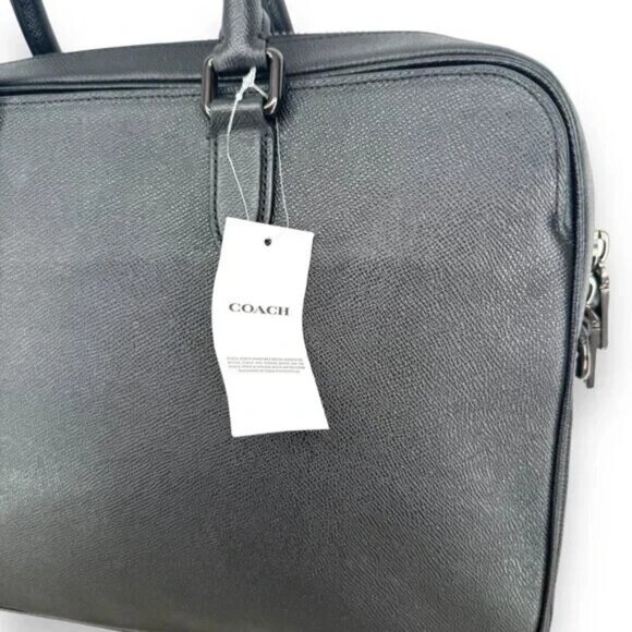 Coach Gotham Slim Briefcase in Cross Grain Pebble Leather Crossbody Strap NWT 2 - Picture 5 of 12